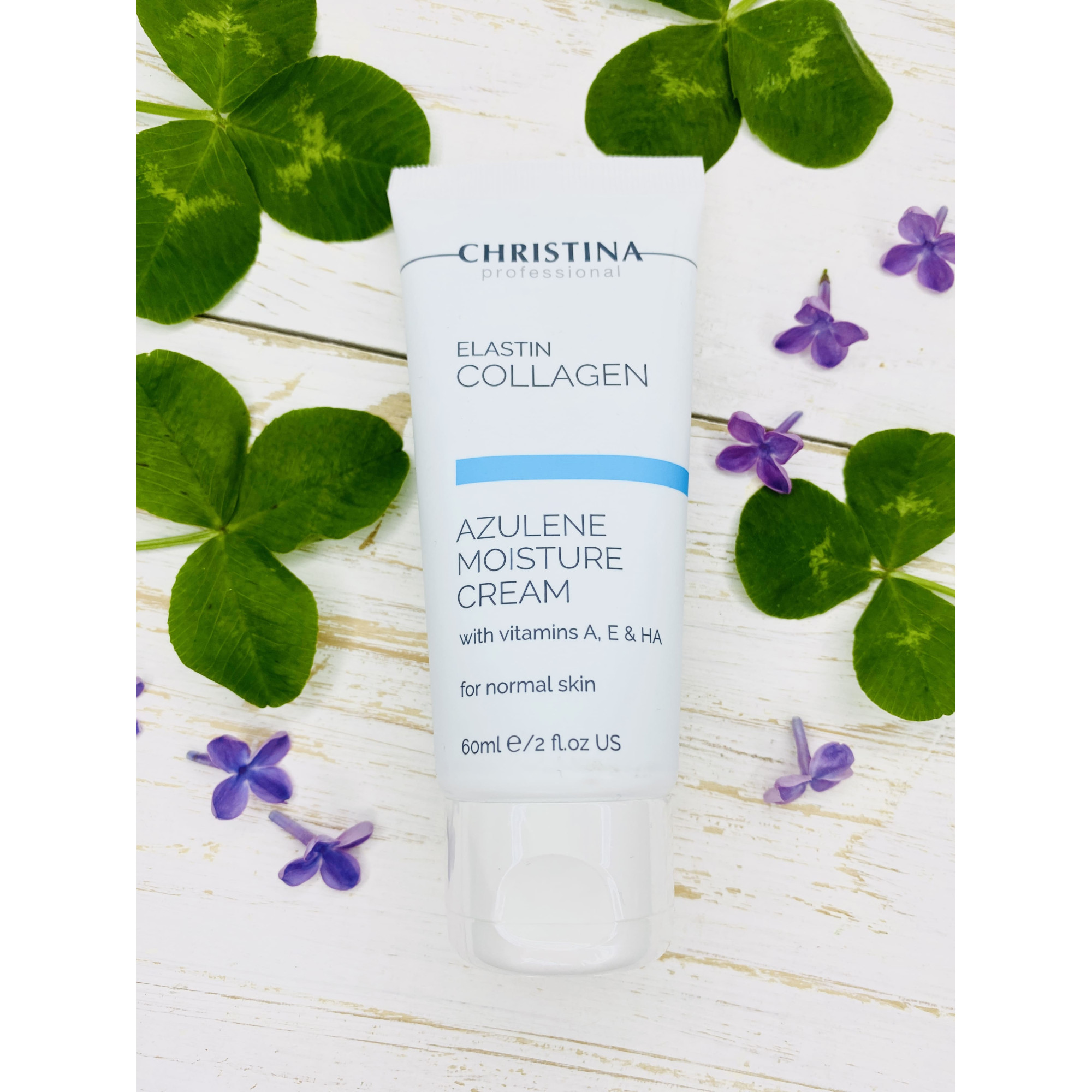 Christina Зволожуючий крем "Еластин, колаген, азулен" Elastin Collagen Azulene Moisture Cream with vit. A, E & HA