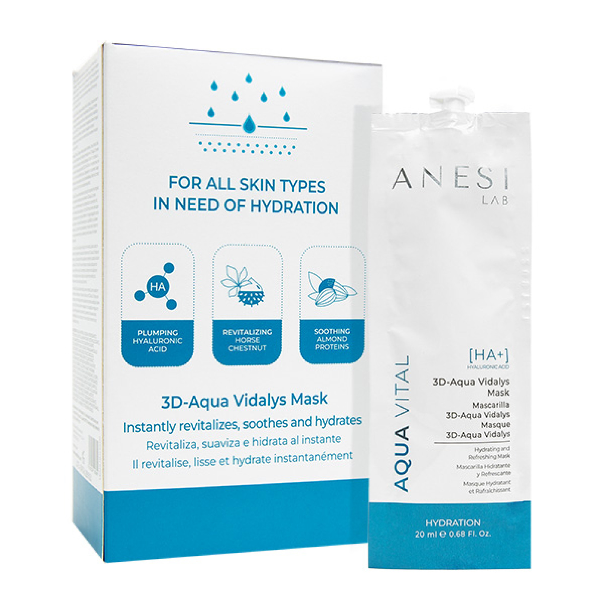 Anesi Lab 3D-AQUA VITAL VIDALYS MASK Освежающая и восстанавливающая гель-крем маска