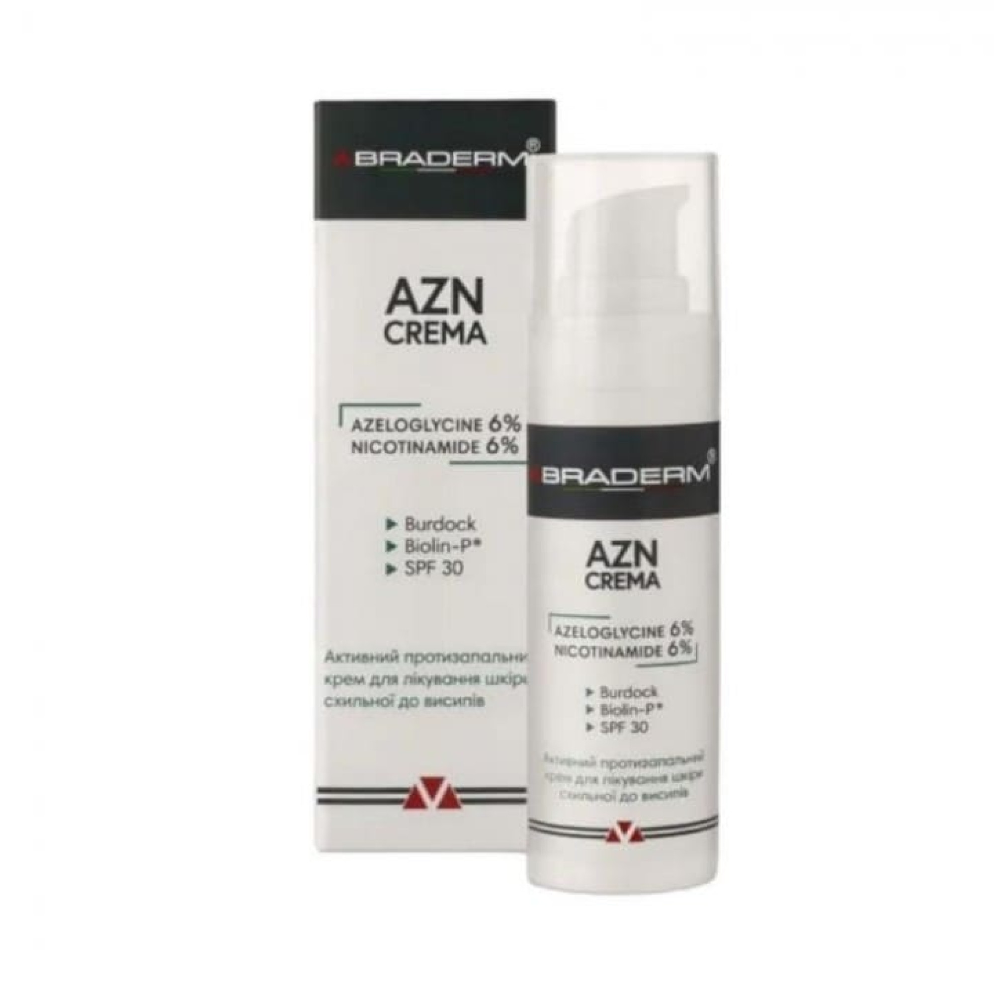 Braderm AZN cream Сонцезахисний крем з протизапальним ефектом