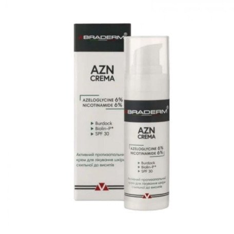 Braderm AZN cream Сонцезахисний крем з протизапальним ефектом