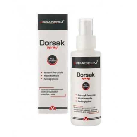 Braderm Dorsak spray Активний протизапальний спрей з Бензоїл пероксидом 6%