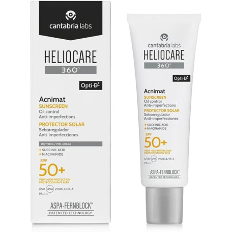 Cantabria Labc Heliocare Acnimat SPF50+ Сонцезахисний флюїд для шкіри схильної до акне 