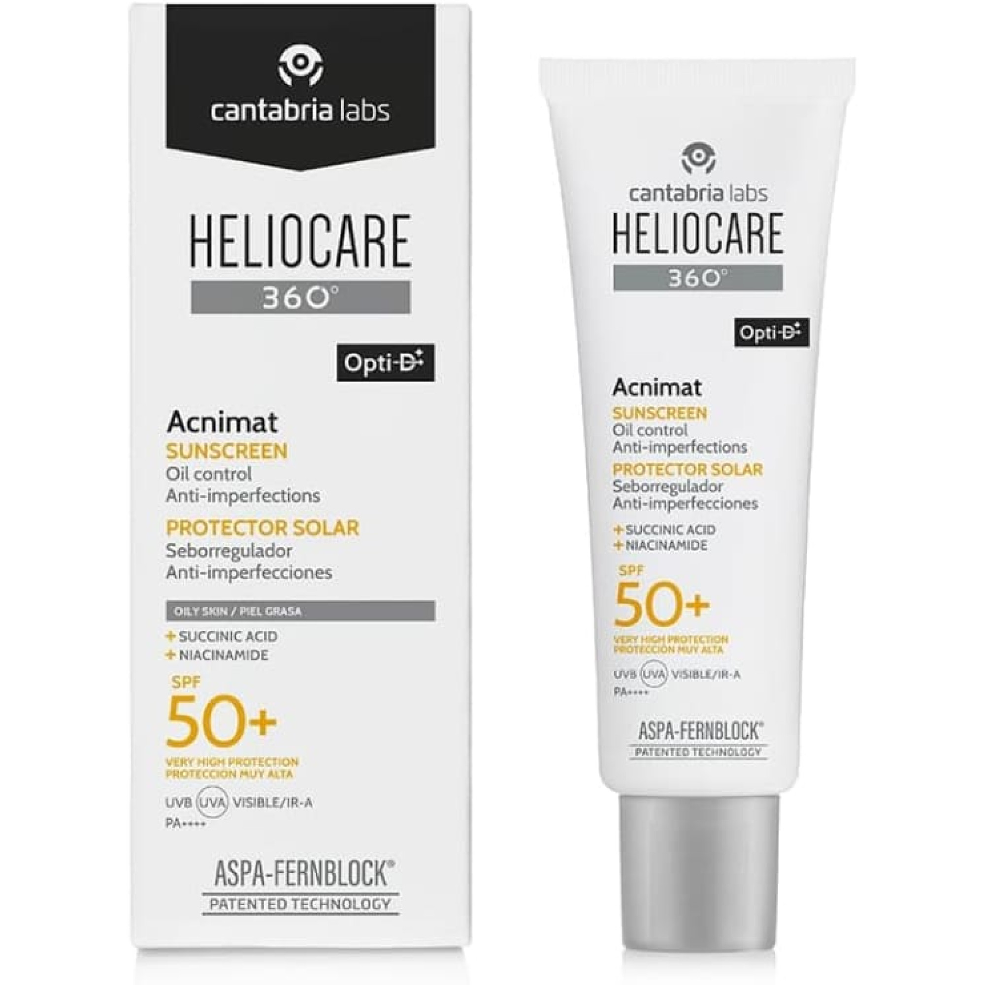 Cantabria Labc Heliocare Acnimat SPF50+ Сонцезахисний флюїд для шкіри схильної до акне