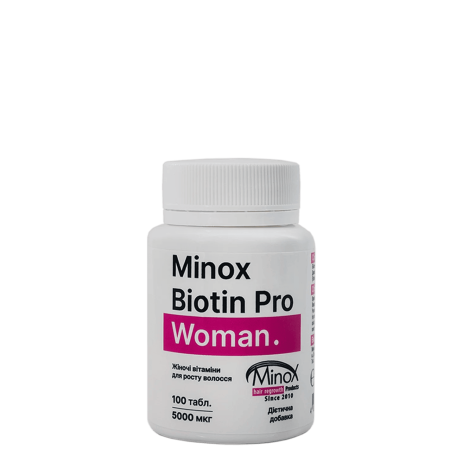 MINOX biotin pro woman  Вітаміни для росту волосся (100 табл)