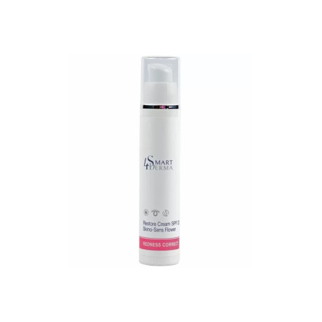 Smart4Derma REDNESS CORRECT RESTORE CREAM SPF 20 SKINO-SENS FLOWER зміцнюючий денний крем для чутливої та куперозної шкіри SPF 20