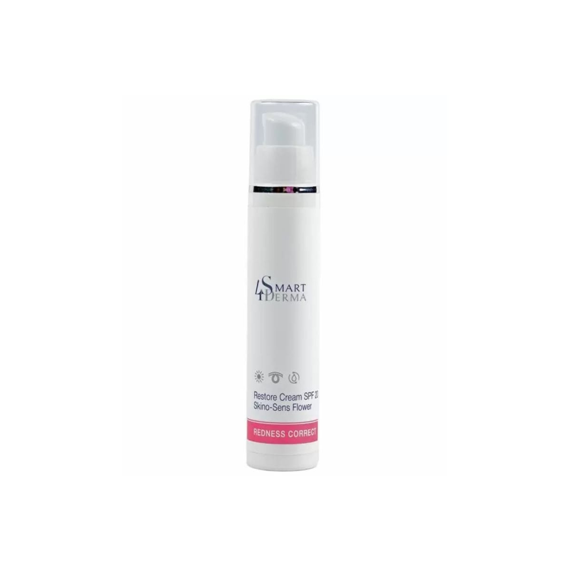 Smart4Derma REDNESS CORRECT RESTORE CREAM SPF 20 SKINO-SENS FLOWER зміцнюючий денний крем для чутливої та куперозної шкіри SPF 20