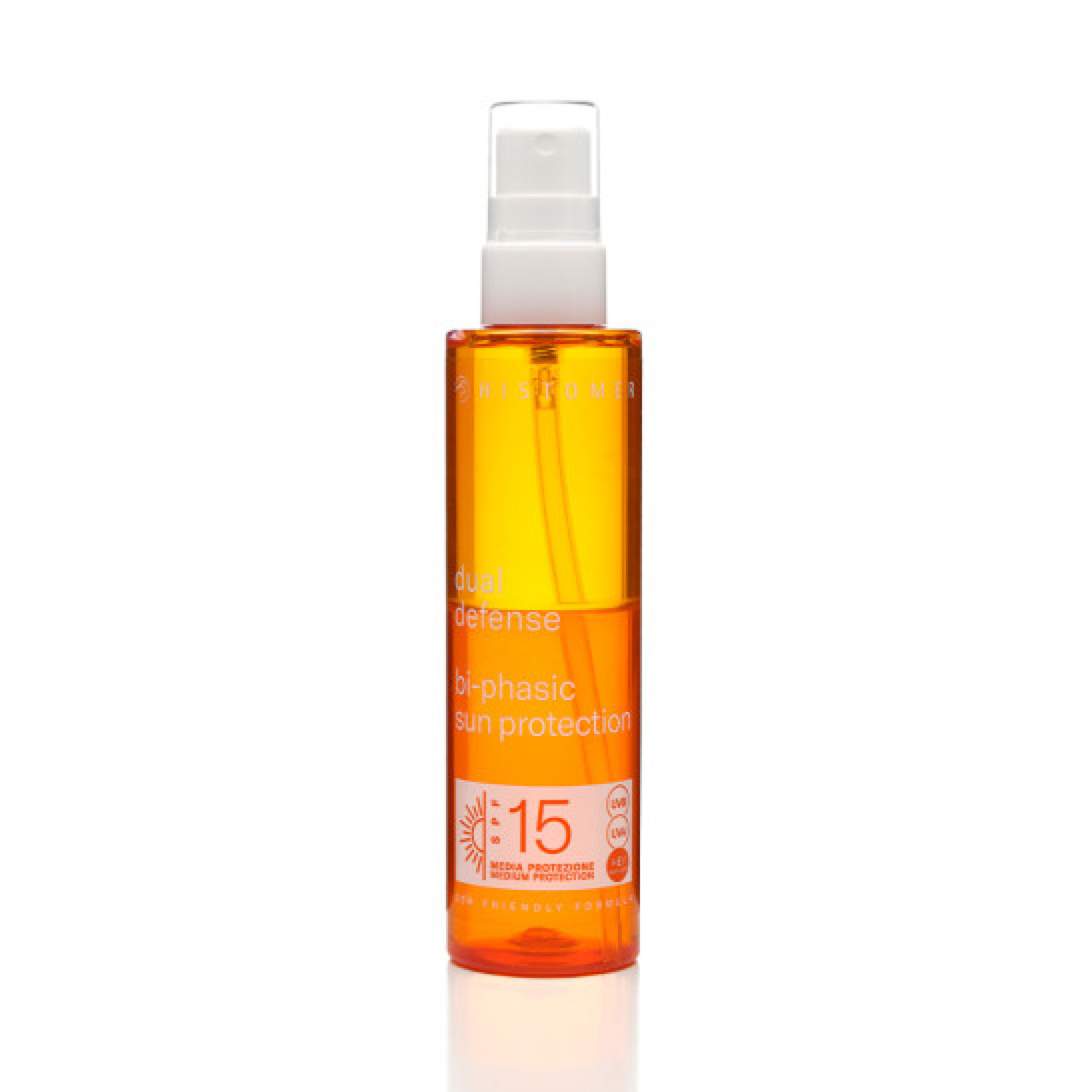 Histomer DUAL DEFENSE Bi-Phasic Sun Protection SPF 15 Спрей солнцезащитный двухфазный SPF 15 для лица и тела