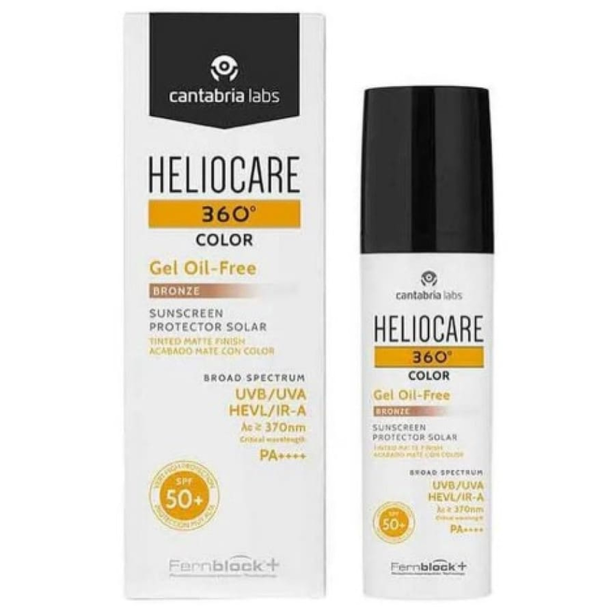 Cantabria Labs Heliocare 360° Color Gel Oil-Free Bronze Sunscreen SPF 50+ Тональный солнцезащитный гель на водной основе SPF 50+ (тон бронз)