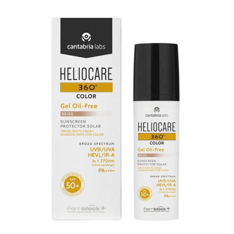 Cantabria Labs Heliocare 360°Water Gel Color SPF50+ Beige Сонцезахисний зволожуючий водний гель Беж SPF50+