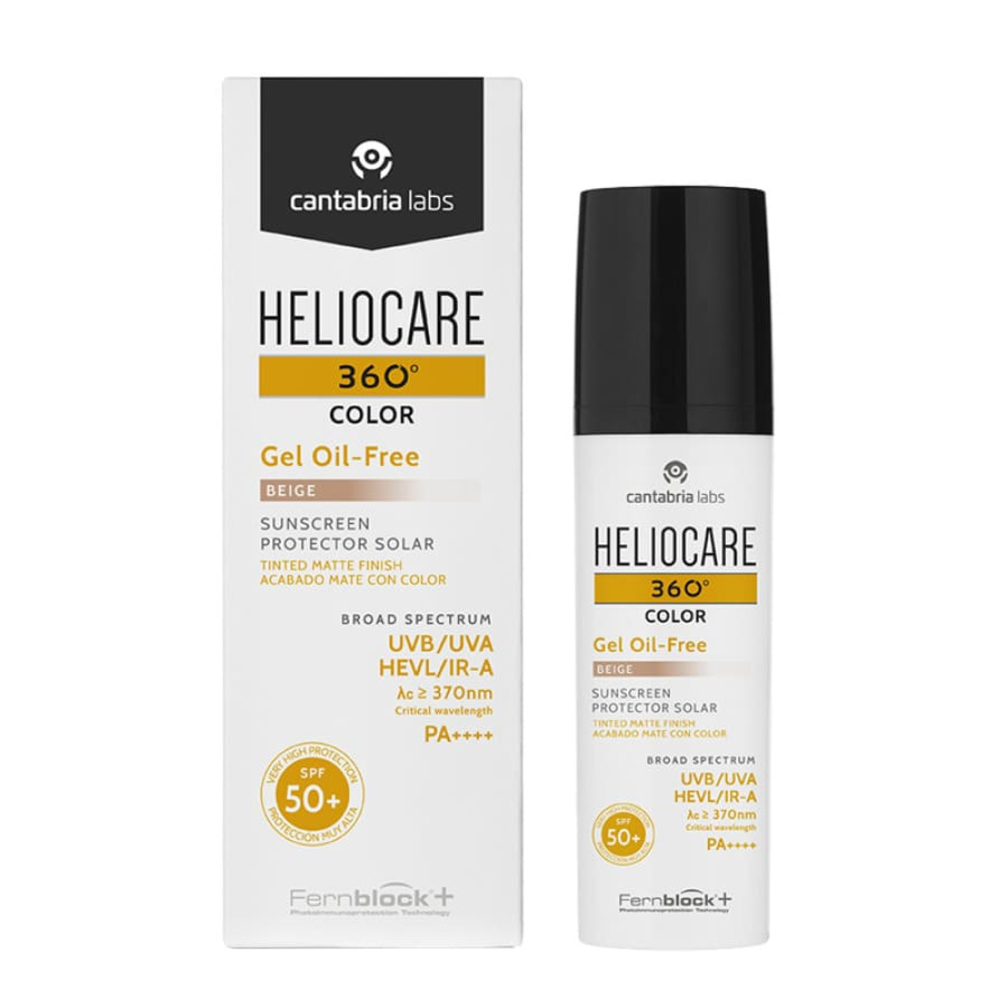 Cantabria Labs Heliocare 360°Water Gel Color SPF50+ Beige Сонцезахисний зволожуючий водний гель Беж SPF50+