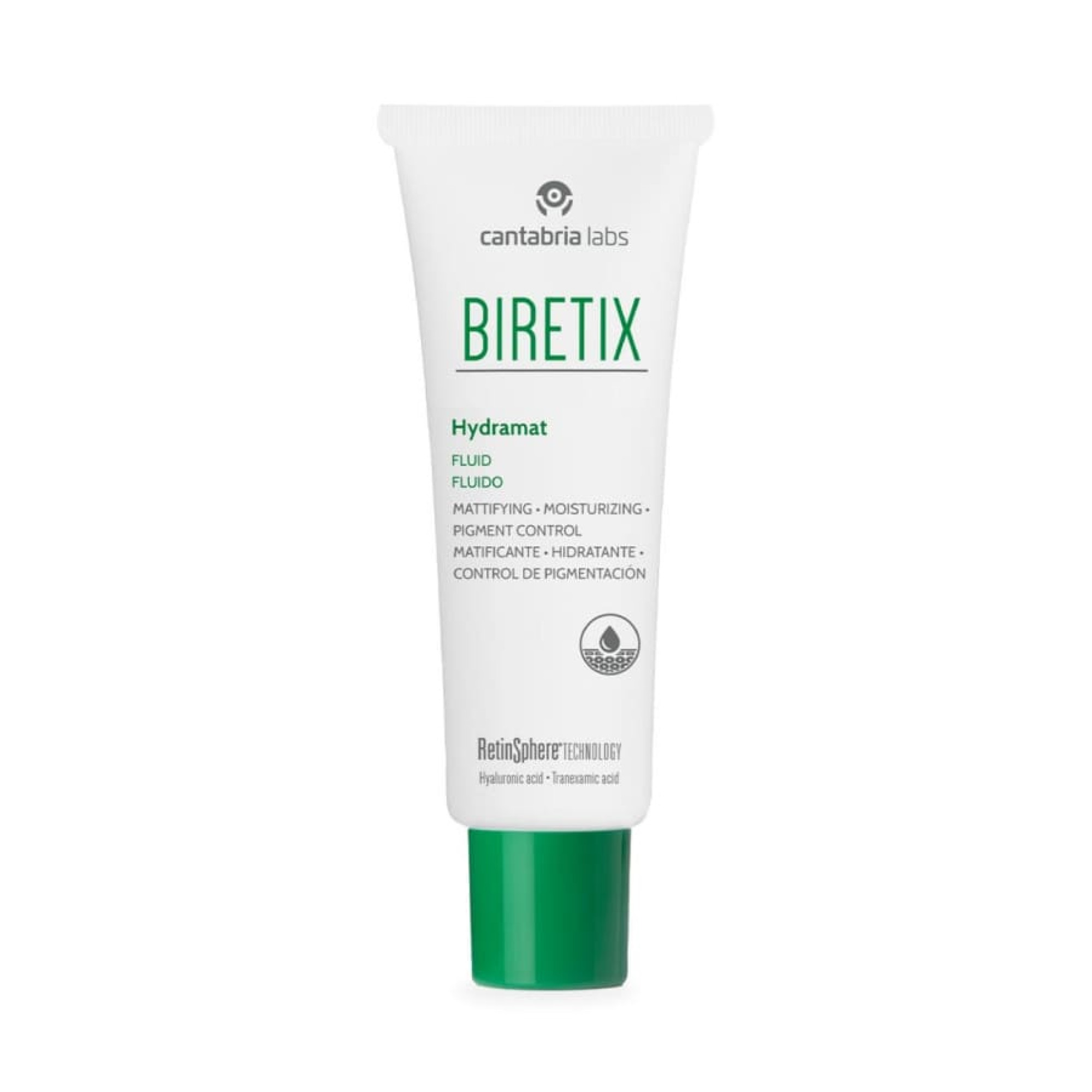 Cantabria Labs Biretix Hydramat Матуючий, зволожуючий флюїд проти пост-акне пігментації